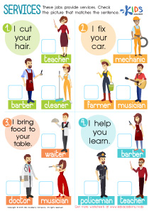 Goods and Services Worksheet: Free Printable PDF for Kids